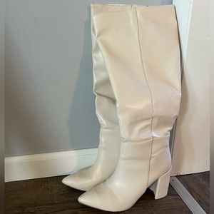 Lulu cream boots - size 7.5